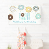Cute Blue Donut groeit op zaterdag Spandoek (Insitu)