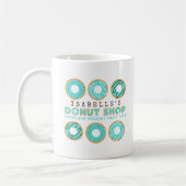 Cute Blue Donut Shop Koffiemok (Links)