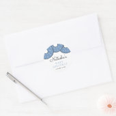 Cute Blue Donuts Baby shower Sprinkle Ronde Sticker (Envelop)