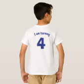 Cute Blue Dragon Birthday T-shirt (Achterkant volledig)