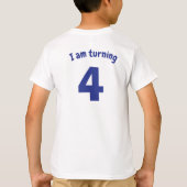 Cute Blue Dragon Birthday T-shirt (Achterkant)