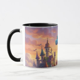 Cute Blue Dragon Fantasy Coffee Mug Mok