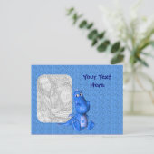 Cute Blue Dragon Photo Briefkaart (Staand voorkant)
