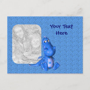 Cute Blue Dragon Photo Briefkaart