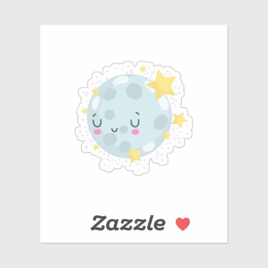 Cute Blue Earth Sticker (Vel)