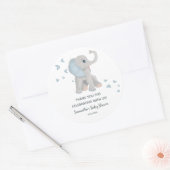 Cute Blue Elephant Baby shower Favor Sticker (Envelop)