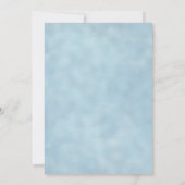 Cute Blue Elephant Baby shower Waterverf Kaart (Achterkant)