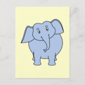 Cute Blue Elephant Cartoon. Briefkaart (Voorkant)