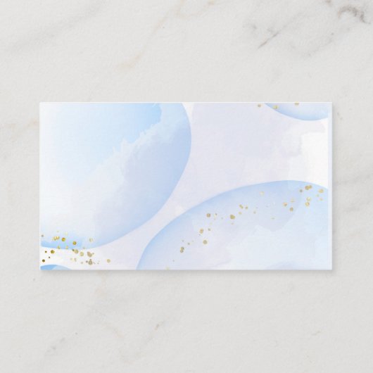 Cute Blue Elephant Eucalyptus Diaper Raffle Game Informatiekaartje (Achterkant)