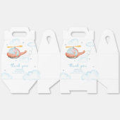 Cute Blue Elephant Helicopter Baby Shower  Bedankdoosjes (Ongevouwen)