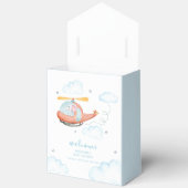 Cute Blue Elephant Helicopter Baby Shower Welcome  Bedankdoosjes (Open)