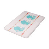 Cute Blue Elephant Kinder Baby Nursery Badmat (Gekanteld)