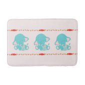 Cute Blue Elephant Kinder Baby Nursery Badmat (Voorkant)