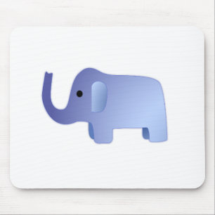 Cute Blue Elephant Muismat