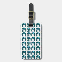 Cute Blue Elephants Pattern GEPERSONALISEERD