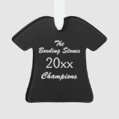 Cute Blue en Black Bowling Shirt Ornament (achterkant)