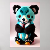 Cute blue en brown koala plush speelgoed | AI Art. Poster (Voorkant)