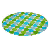 Cute Blue en Green Polka Dot Pattern Snijplank (Hoek)