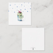 Cute Blue en Green Potted Cactus Plant Notitiekaartje (Voorkant / Achterkant)