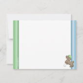 Cute Blue en Green Sporty Puppy Note Card Bedankkaart (Achterkant)