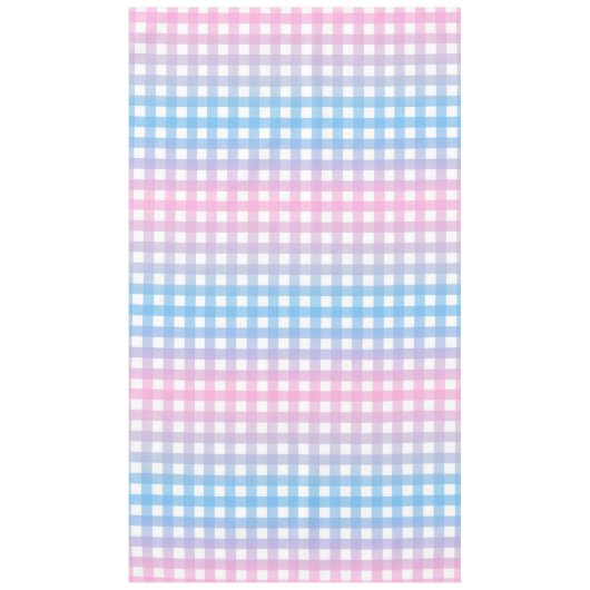 Cute Blue en Pink Gingham Play Tafelkleed (Voorkant)