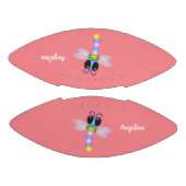 Cute blue en roze dragonfly cartoon illustratie american football (Panelen)