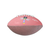 Cute blue en roze dragonfly cartoon illustratie american football (Gedraaid 90)