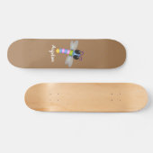 Cute blue en roze dragonfly cartoon illustratie persoonlijk skateboard (Horizontaal)