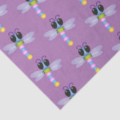 Cute blue en roze dragonfly cartoon illustratie tissuepapier (Detail)