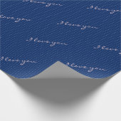 Cute Blue en Roze Valentine Day Love Cadeaupapier (Hoek)