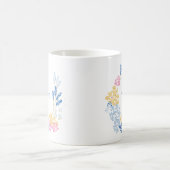 Cute Blue en Roze ventilator, speciaal aangepast Koffiemok (Center)