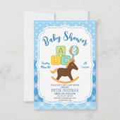 Cute Blue en White Boy Toys Baby shower Kaart (Voorkant)