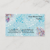 Cute Blue en White Bubbles Visitekaartje (Achterkant)