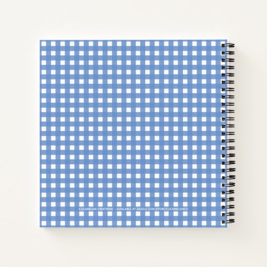 Cute Blue en White Plays Day Notitieboek (Achterkant)