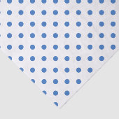 Cute Blue en White Polka Dot Tissuepapier (Detail)