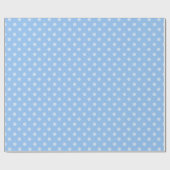Cute Blue en White Polka Dots Cadeaupapier (Vlak)