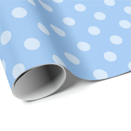 Cute Blue en White Polka Dots Cadeaupapier (Rol Hoek)
