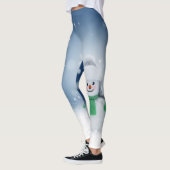 Cute Blue en White Snowman Leggins Leggings (Links)