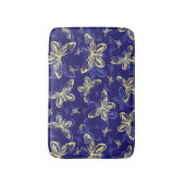 Cute Blue en Yellow Butterfly Illustrated Pattern Badmat (Voorkant Verticaal)