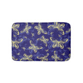 Cute Blue en Yellow Butterfly Illustrated Pattern Badmat (Voorkant)