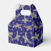 Cute Blue en Yellow Butterfly Illustrated Pattern Bedankdoosjes (Achterkant)