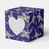 Cute Blue en Yellow Butterfly Illustrated Pattern Bedankdoosjes (Voorkant Zijde)