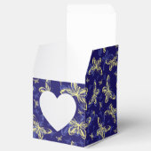Cute Blue en Yellow Butterfly Illustrated Pattern Bedankdoosjes (Geopend)
