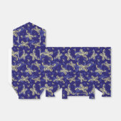 Cute Blue en Yellow Butterfly Illustrated Pattern Bedankdoosjes (Uitgevouwen)