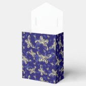 Cute Blue en Yellow Butterfly Illustrated Pattern Bedankdoosjes (Geopend)