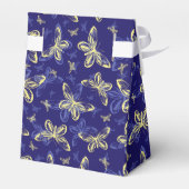 Cute Blue en Yellow Butterfly Illustrated Pattern Bedankdoosjes (Achterkant)