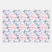 Cute Blue en Yellow Butterfly Illustrated Pattern Inpakpapier Vel (Voorkant 2)