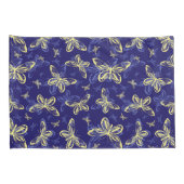 Cute Blue en Yellow Butterfly Illustrated Pattern Kussensloop (Achterkant-Rechts)