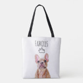 Cute Blue Eyed French Bulldog | Frenchie ICON Tote Bag (Achterkant)