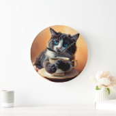 Cute Blue Eyed Kitten Grote Klok (Huis)